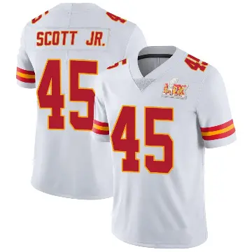 ＃45 Youth Eric Scott Jr. White Limited Kansas City Chiefs Vapor Untouchable Super Bowl LIX Jersey