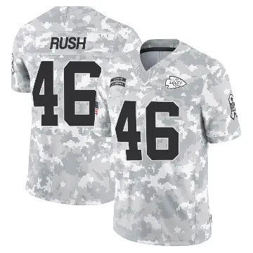 ＃46 Men's Darius Rush Arctic Camo Limited Kansas City Chiefs 2024 Salute to Service Jersey