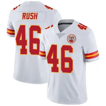 ＃46 Men's Darius Rush White Limited Kansas City Chiefs Vapor Untouchable Jersey