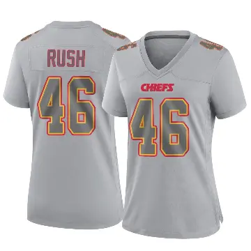 ＃46 Women's Darius Rush Gray Game Kansas City Chiefs Atmosphere Fashion Jersey