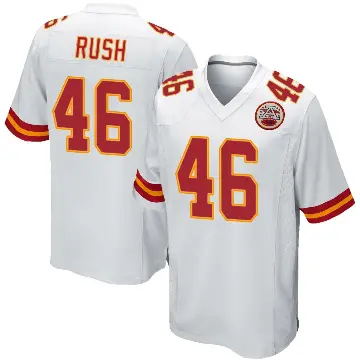 ＃46 Youth Darius Rush White Game Kansas City Chiefs Jersey