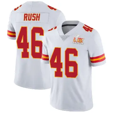 ＃46 Youth Darius Rush White Limited Kansas City Chiefs Vapor Untouchable Super Bowl LIX Jersey
