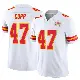 ＃47 Youth Baylor Cupp White Limited Kansas City Chiefs Vapor F.U.S.E. Super Bowl LIX Jersey