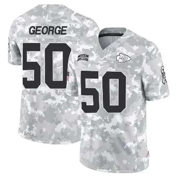＃50 Youth Brandon George Arctic Camo Limited Kansas City Chiefs 2024 Salute to Service Jersey