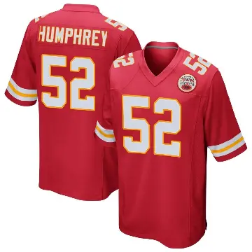 ＃52 Youth Creed Humphrey Red Game Kansas City Chiefs Team Color Jersey