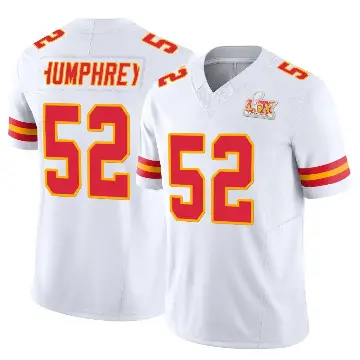 ＃52 Youth Creed Humphrey White Limited Kansas City Chiefs Vapor F.U.S.E. Super Bowl LIX Jersey