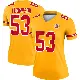 ＃53 Women's BJ Thompson Gold Legend Kansas City Chiefs Inverted Jersey
