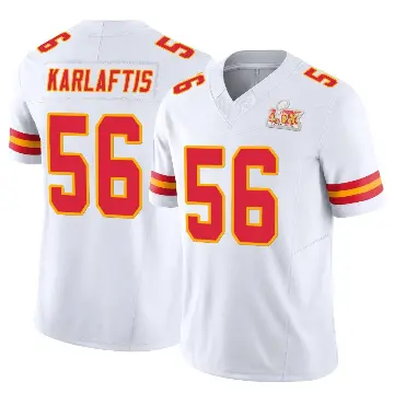 ＃56 Youth George Karlaftis White Limited Kansas City Chiefs Vapor F.U.S.E. Super Bowl LIX Jersey