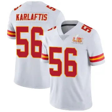 ＃56 Youth George Karlaftis White Limited Kansas City Chiefs Vapor Untouchable Super Bowl LIX Jersey