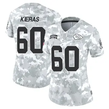 ＃60 Women's Tautvydas Kieras Arctic Camo Limited Kansas City Chiefs 2024 Salute to Service Jersey