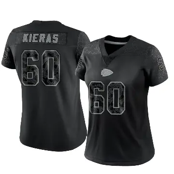 ＃60 Women's Tautvydas Kieras Black Limited Kansas City Chiefs Reflective Jersey