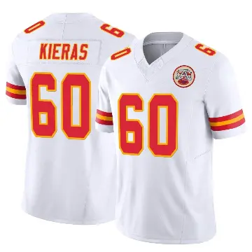 ＃60 Youth Tautvydas Kieras White Limited Kansas City Chiefs Vapor F.U.S.E. Jersey