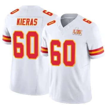 ＃60 Youth Tautvydas Kieras White Limited Kansas City Chiefs Vapor F.U.S.E. Super Bowl LIX Jersey