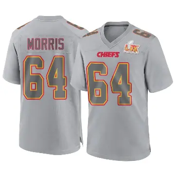 ＃64 Youth Wanya Morris Gray Game Kansas City Chiefs Atmosphere Fashion Super Bowl LIX Jersey
