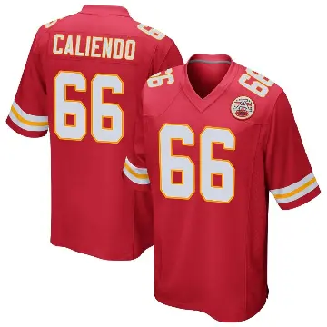 ＃66 Youth Mike Caliendo Red Game Kansas City Chiefs Team Color Jersey