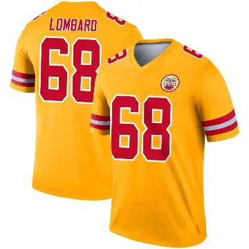 ＃68 Men's Joey Lombard Gold Legend Kansas City Chiefs Inverted Jersey