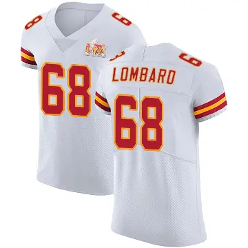 ＃68 Men's Joey Lombard White Elite Kansas City Chiefs Vapor Untouchable Super Bowl LIX Jersey