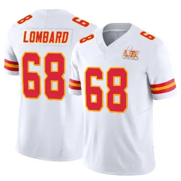 ＃68 Men's Joey Lombard White Limited Kansas City Chiefs Vapor F.U.S.E. Super Bowl LIX Jersey