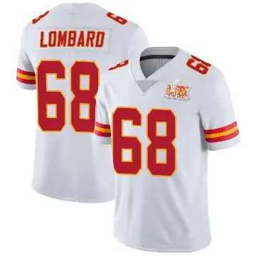 ＃68 Men's Joey Lombard White Limited Kansas City Chiefs Vapor Untouchable Super Bowl LIX Jersey