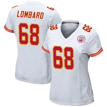 ＃68 Women's Joey Lombard White Game Kansas City Chiefs Jersey