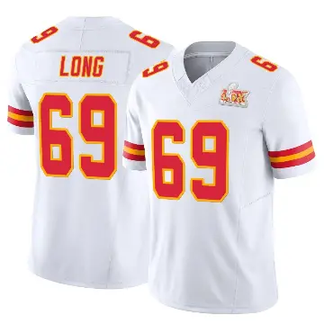 ＃69 Youth Kyle Long White Limited Kansas City Chiefs Vapor F.U.S.E. Super Bowl LIX Jersey
