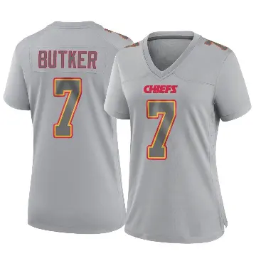 ＃7 Women's Harrison Butker Gray Game Kansas City Chiefs Atmosphere Fashion Jersey
