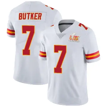 ＃7 Youth Harrison Butker White Limited Kansas City Chiefs Vapor Untouchable Super Bowl LIX Jersey