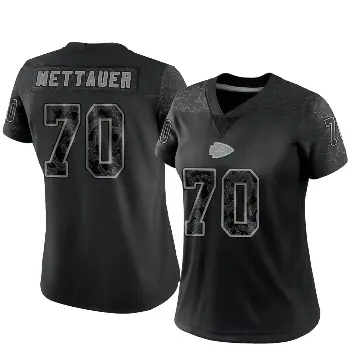 ＃70 Women's McKade Mettauer Black Limited Kansas City Chiefs Reflective Jersey