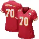 ＃70 Women's Tremayne Anchrum Jr. Red Game Kansas City Chiefs Team Color Jersey