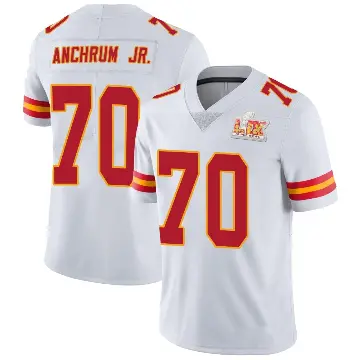 ＃70 Youth Tremayne Anchrum Jr. White Limited Kansas City Chiefs Vapor Untouchable Super Bowl LIX Jersey