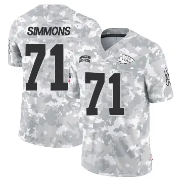 ＃71 Men's Josh Simmons Arctic Camo Limited Kansas City Chiefs 2024 Salute to Service Jersey