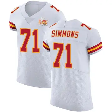 ＃71 Men's Josh Simmons White Elite Kansas City Chiefs Vapor Untouchable Super Bowl LIX Jersey