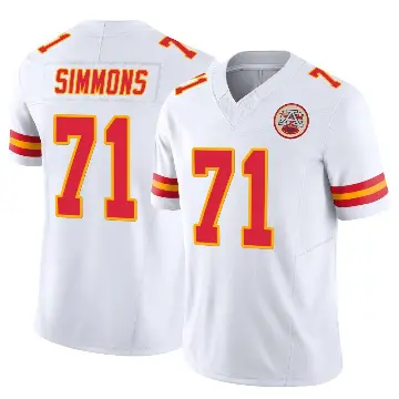 ＃71 Men's Josh Simmons White Limited Kansas City Chiefs Vapor F.U.S.E. Jersey