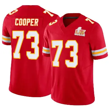 ＃73 Men's Dalton Cooper Red Limited Kansas City Chiefs Vapor F.U.S.E. Super Bowl LIX Jersey