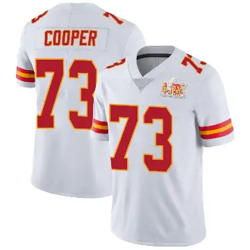 ＃73 Men's Dalton Cooper White Limited Kansas City Chiefs Vapor Untouchable Super Bowl LIX Jersey