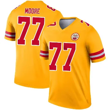 ＃77 Men's Jaylon Moore Gold Legend Kansas City Chiefs Inverted Jersey