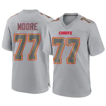 ＃77 Men's Jaylon Moore Gray Game Kansas City Chiefs Atmosphere Fashion Jersey