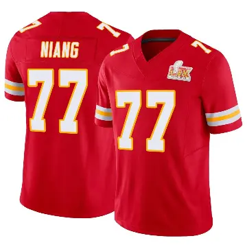 ＃77 Men's Lucas Niang Red Limited Kansas City Chiefs Vapor F.U.S.E. Super Bowl LIX Jersey