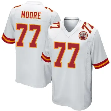 ＃77 Youth Jaylon Moore White Game Kansas City Chiefs Jersey