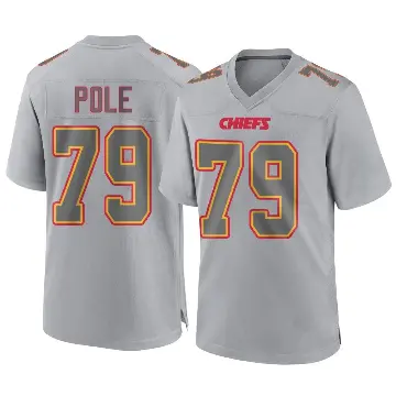 ＃79 Men's Esa Pole Gray Game Kansas City Chiefs Atmosphere Fashion Jersey