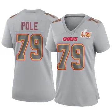 ＃79 Women's Esa Pole Gray Game Kansas City Chiefs Atmosphere Fashion Super Bowl LIX Jersey
