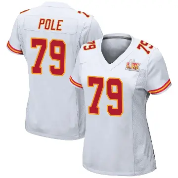 ＃79 Women's Esa Pole White Game Kansas City Chiefs Super Bowl LIX Jersey