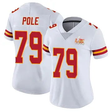 ＃79 Women's Esa Pole White Limited Kansas City Chiefs Vapor Untouchable Super Bowl LIX Jersey