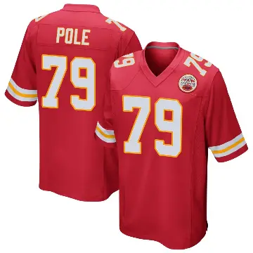 ＃79 Youth Esa Pole Red Game Kansas City Chiefs Team Color Jersey