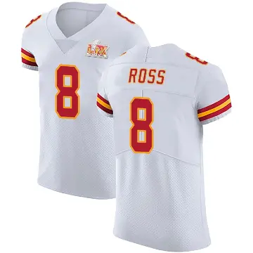 ＃8 Men's Justyn Ross White Elite Kansas City Chiefs Vapor Untouchable Super Bowl LIX Jersey
