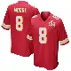 ＃8 Men's Matt Moore Red Game Kansas City Chiefs Team Color Super Bowl LIX Jersey