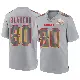 ＃80 Men's Kendall Blanton Gray Game Kansas City Chiefs Atmosphere Fashion Super Bowl LIX Jersey