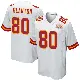 ＃80 Men's Kendall Blanton White Game Kansas City Chiefs Super Bowl LIX Jersey