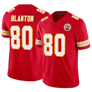 ＃80 Youth Kendall Blanton Red Limited Kansas City Chiefs Vapor F.U.S.E. Jersey