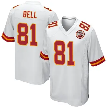 ＃81 Men's Blake Bell White Game Kansas City Chiefs Jersey